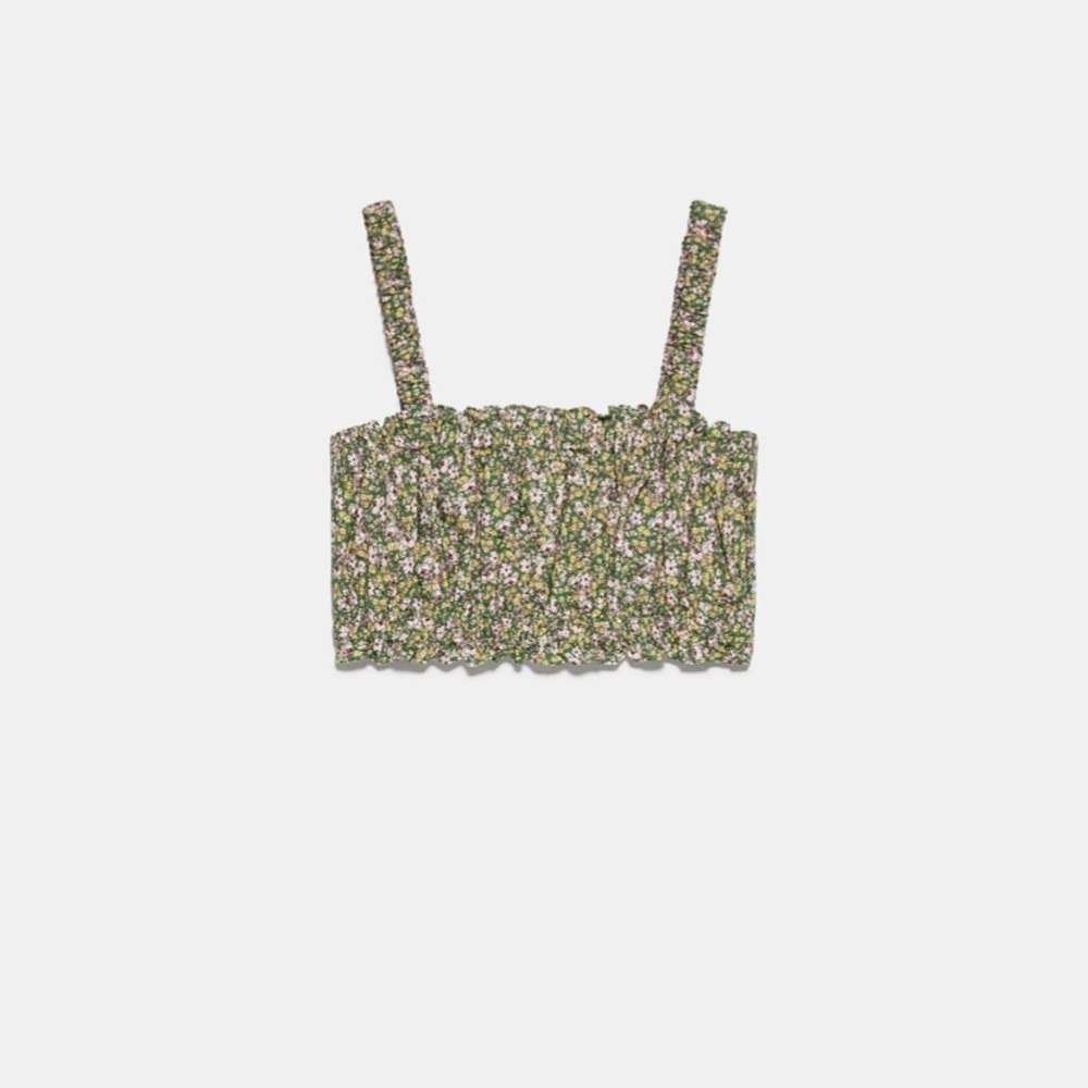 Zara PRINT CROP TOP TRF
GREEN​